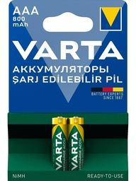  Аккумуляторные батареи Varta R2U Micro 800mAh 1.2V-HR03/AAA 2шт