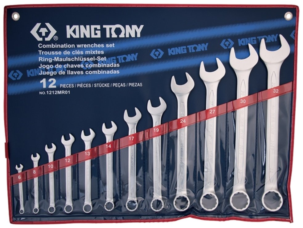 KING TONY набор ключей комбинированный 6-32 мм 1212MR01, 12 шт