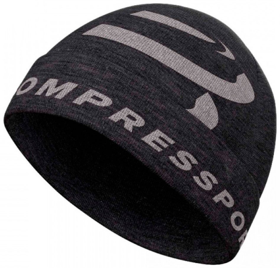 Шапка Compressport размер универсальный, черный, серый купить,NaN