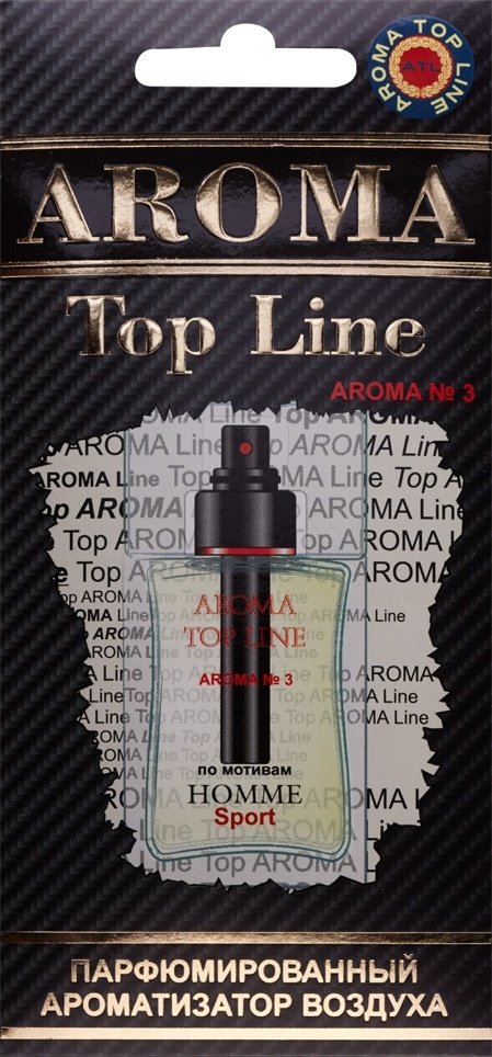 Aroma Top Line ароматизатор картонный №3 Homme Sport купить,NaN