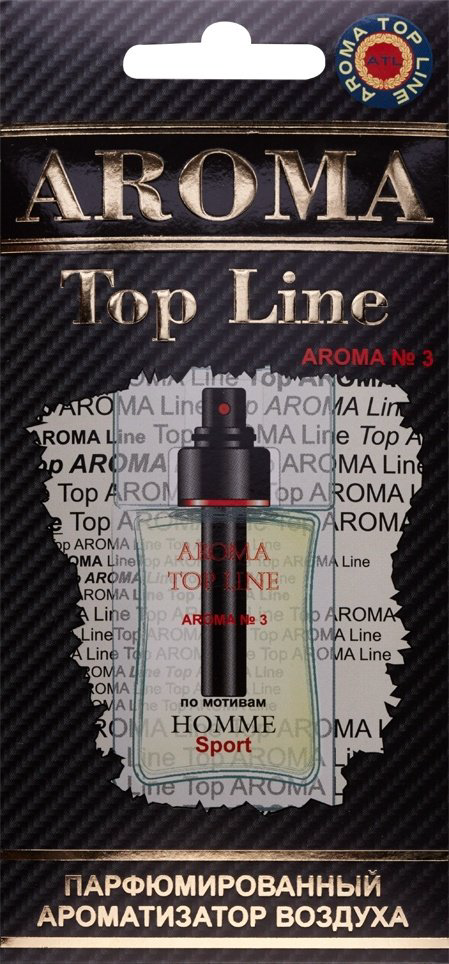 Aroma Top Line ароматизатор картонный №3 Homme Sport купить,NaN