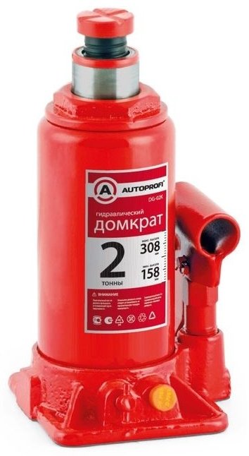 AUTOPROFI домкрат бутылочный DG-02K 2 т купить,NaN