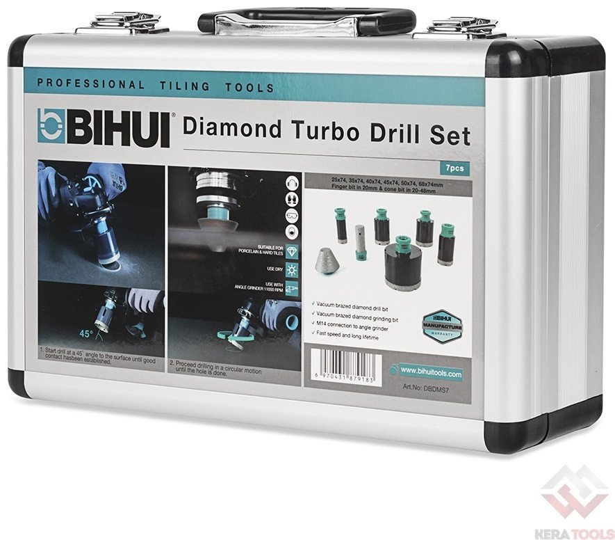 Коронка BIHUI DBDMS7 алмазная D 25 мм 7 шт