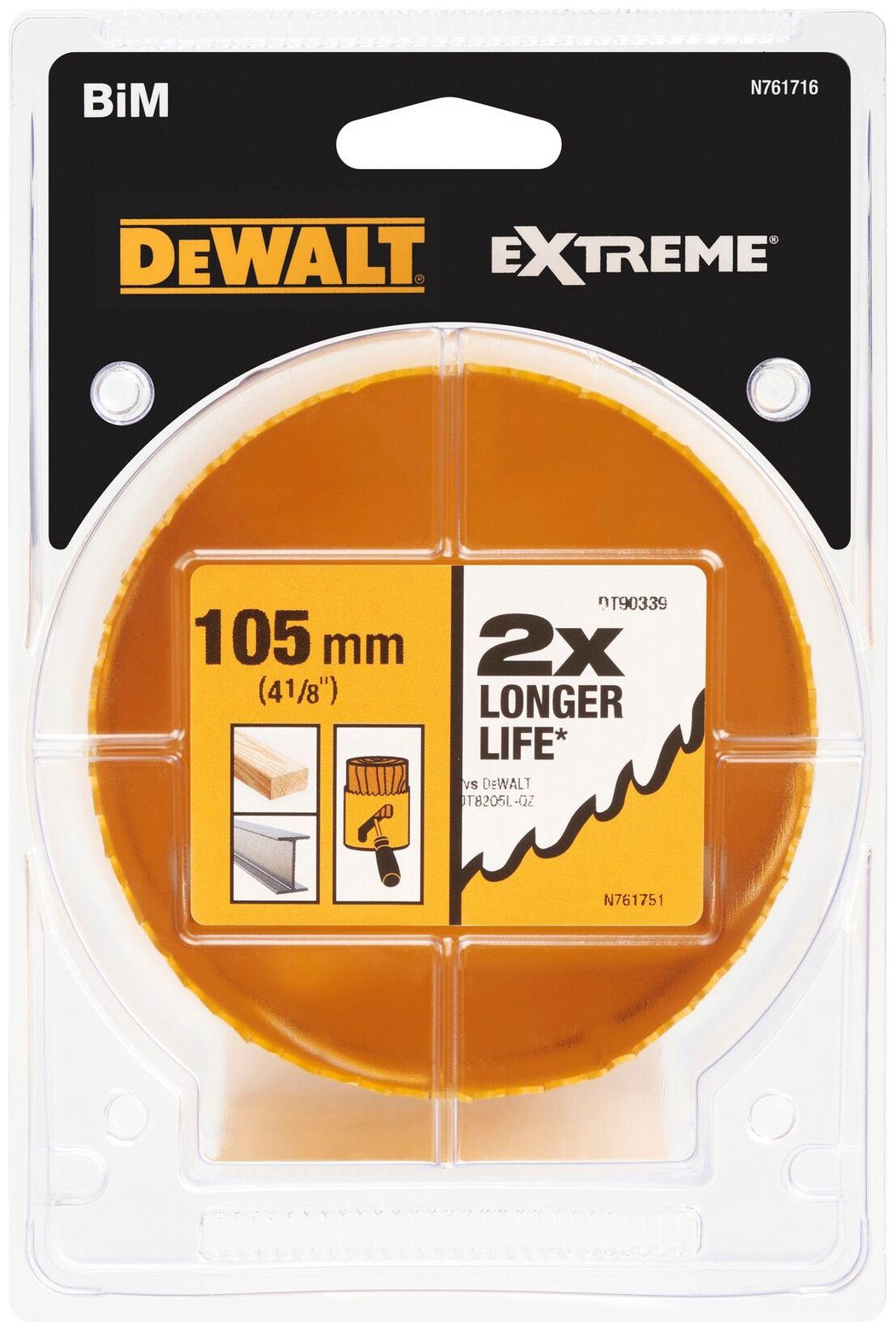 Коронка DeWALT DT90339-QZ биметаллическая D 46 мм, 1 шт купить,26560