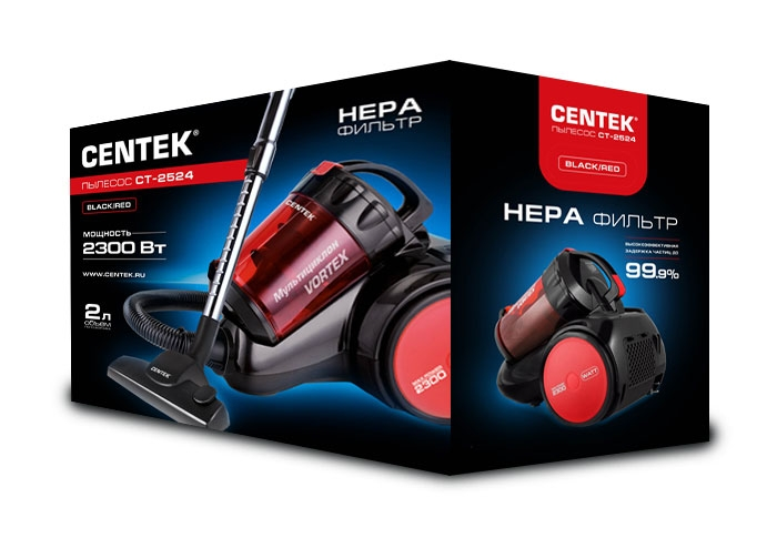 Пылесос Centek CT-2524 черно-красный купить,NaN
