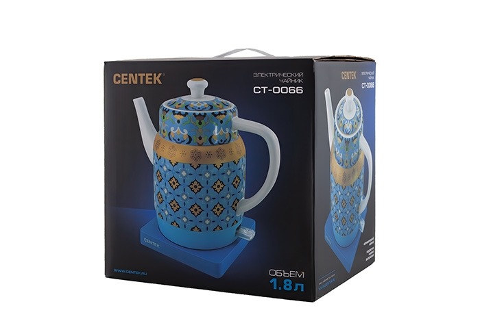 Чайник Centek CT-0066 голубой купить,NaN