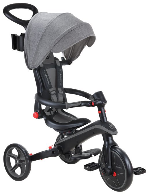Трёхколёсный велосипед Globber Trike Explorer 4 in 1/732-120-2/one size, black grey черный, серый купить,NaN