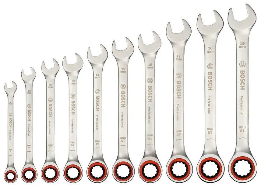 Bosch набор ключей комбинированный 30х32 мм 1600A02AU0, 10 шт