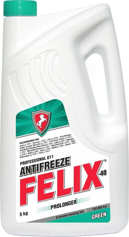 Антифриз Felix Prolonger G11 зеленый 5кг купить,NaN