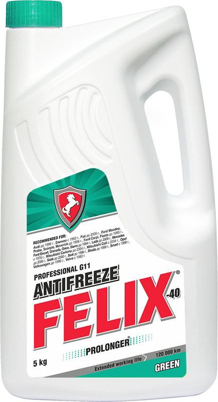 Антифриз Felix Prolonger G11 зеленый 5кг купить,NaN