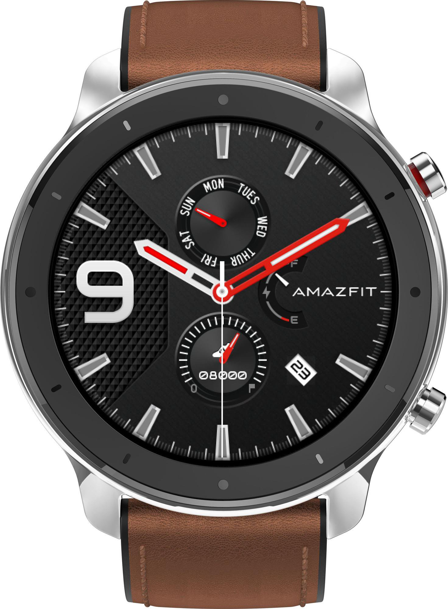 Смарт-часы Xiaomi Amazfit GTR 47mm Stainless Steel Brown купить,NaN