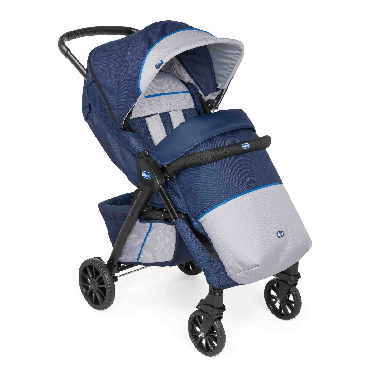 Коляска прогулочная Chicco Kwik One blueprint  купить,NaN