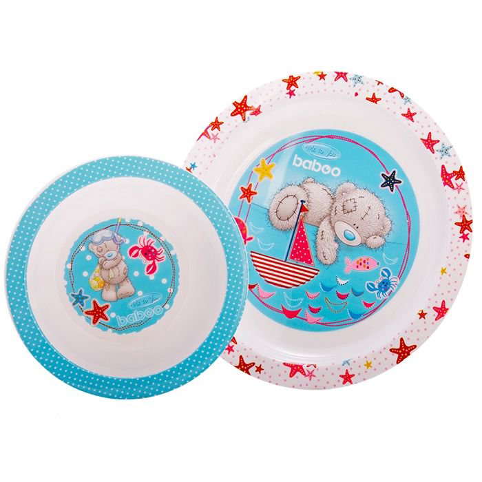 Тарелка Baboo Me to You 6 м+ белая купить,NaN