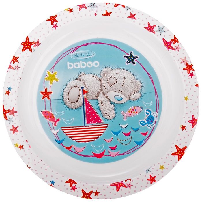Тарелка Baboo Me to You 6 м+ белая купить,NaN