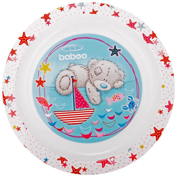 Тарелка Baboo Me to You 6 м+ белая купить,NaN