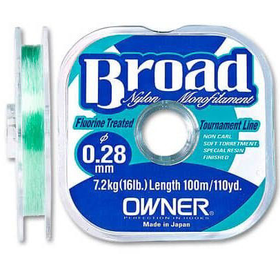 Рыболовная леска Owner Broad 0.37 мм  100 м светло-зеленая купить,NaN