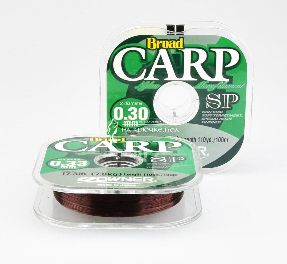 Рыболовная леска Owner Broad Carp 0.40 мм 100 м коричневая купить,NaN