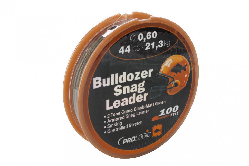 Рыболовная леска Prologic Bulldozer Snag Leader 0.60 мм камуфляж купить,NaN