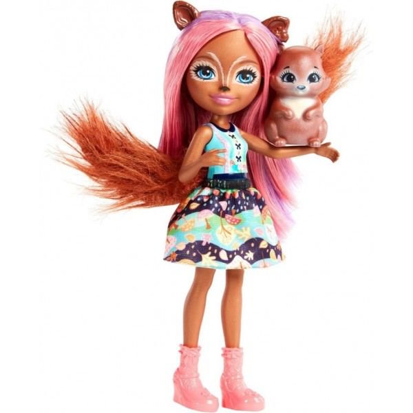 Кукла Mattel Enchantimals с любимой зверюшкой Санча Белка 15см купить,NaN