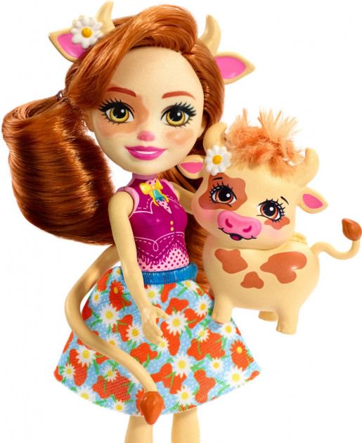 Кукла Mattel Enchantimals с любимой зверюшкой Коровка Кейли 15см купить,NaN