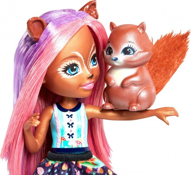 Кукла Mattel Enchantimals с любимой зверюшкой Санча Белка 15см купить,NaN