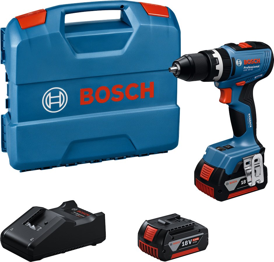 Аккумуляторная ударная дрель/шуруповерт Bosch GSB 18V-65 Professional, 06019N3100 купить,143070