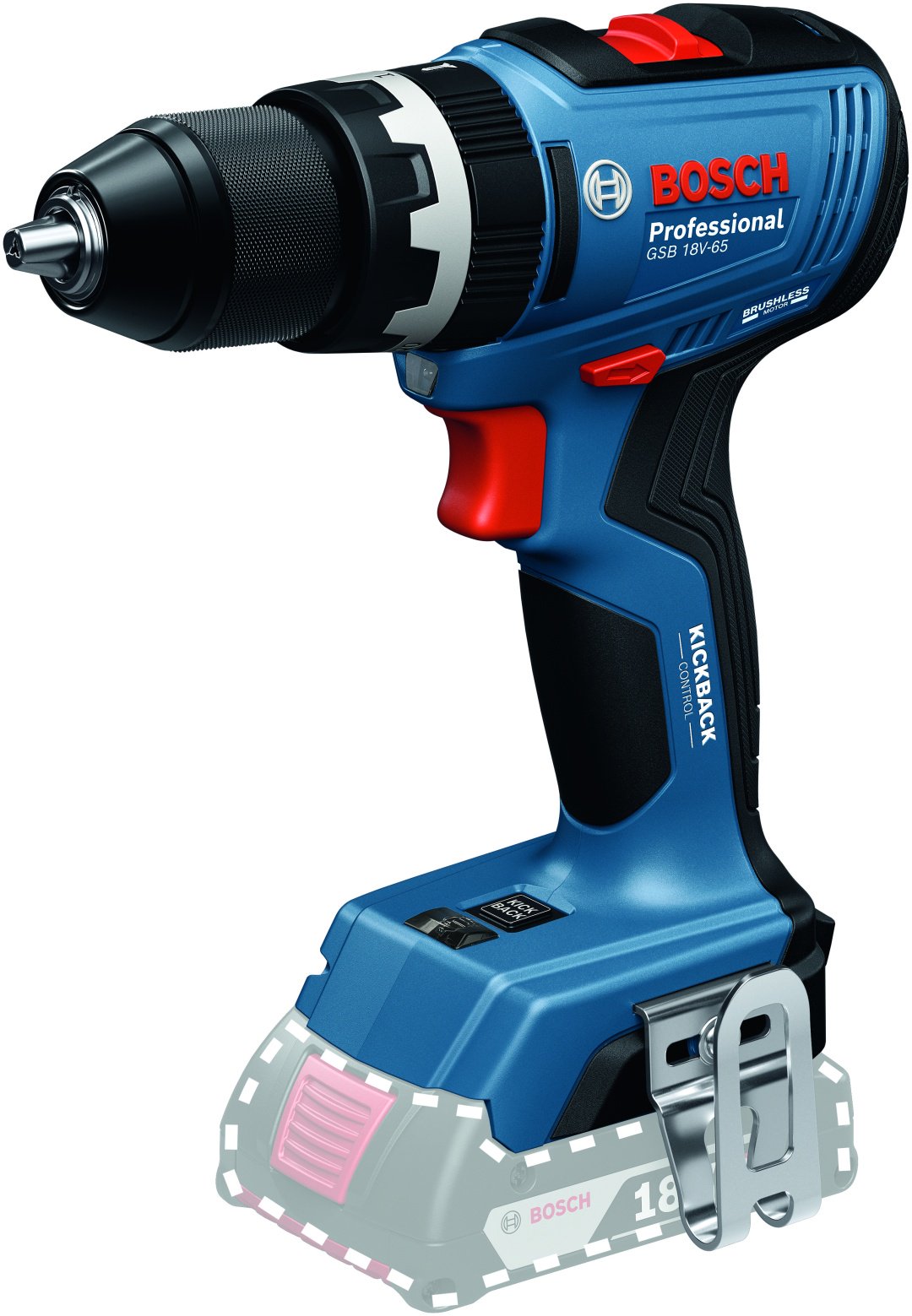 Аккумуляторная ударная дрель/шуруповерт Bosch GSB 18V-65 Professional, 06019N3100 купить,143070