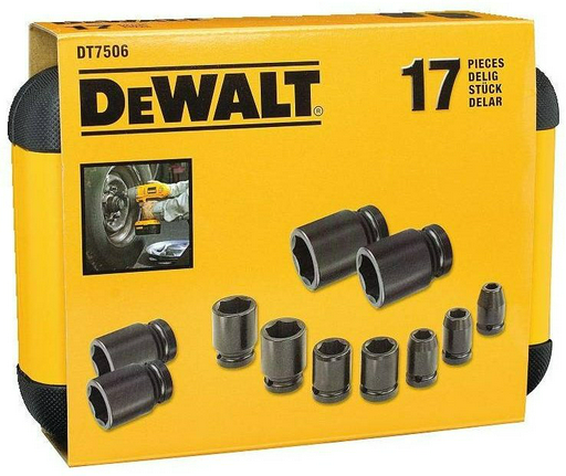 DeWALT набор торцевых головок 1/2 DT7506 17 шт