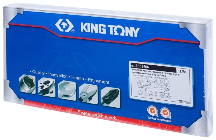 KING TONY набор торцевых головок 1/4 2526MR 39 шт