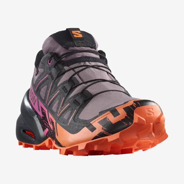 Треккинговые кроссовки Salomon фиолетовый, черный купить,NaN