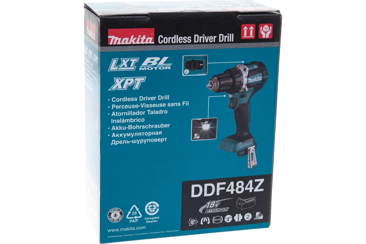 Дрель-шуруповерт Makita DDF484Z купить,92110