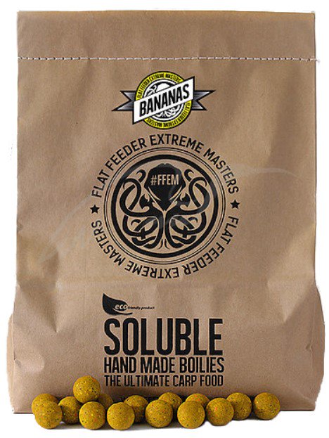 Бойлы FFEM Soluble Boilies 22mm 2000 гр Bananas купить,NaN