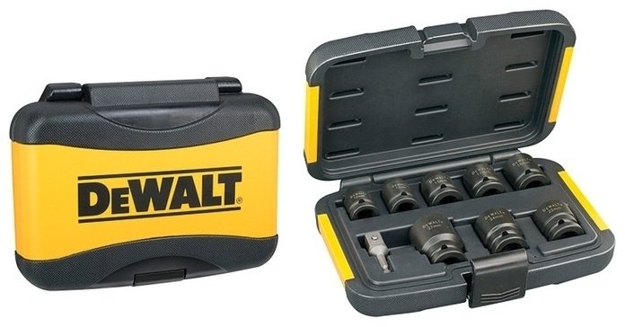 DeWALT набор торцевых головок 1/2, 1/4 DT7507 9 шт