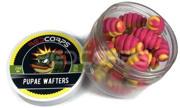 Бойлы RedCarps Pupae Wafters 21х14мм Кальмар осьминог клубника купить,NaN