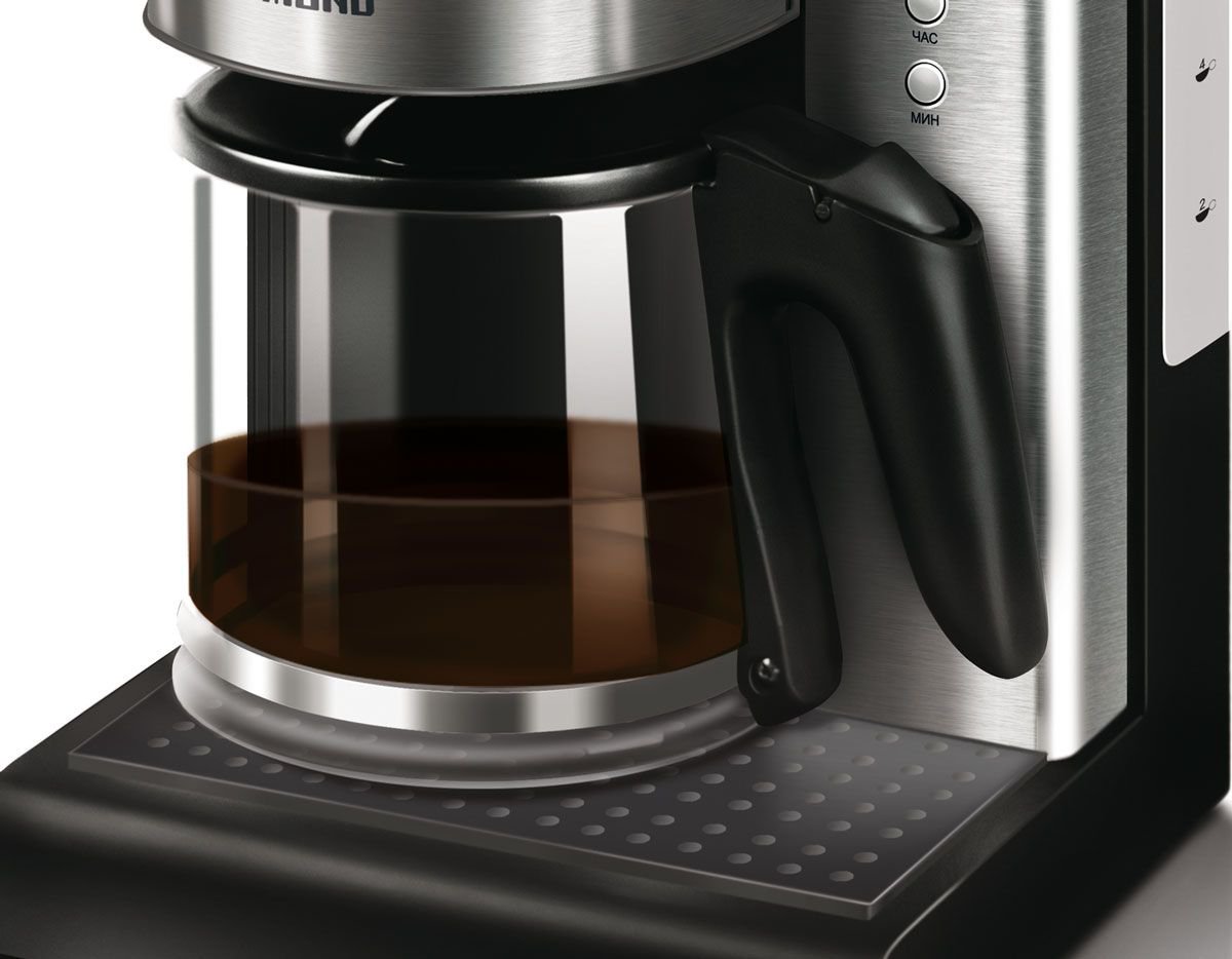 Кофеварка Redmond RCM-M1509S черно-серебристая купить,NaN