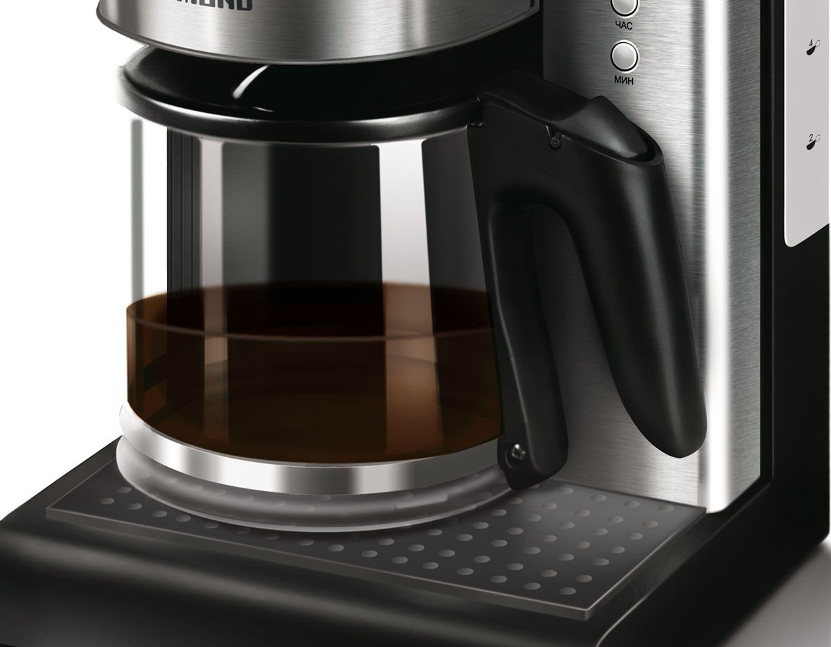 Кофеварка Redmond RCM-M1509S черно-серебристая купить,NaN
