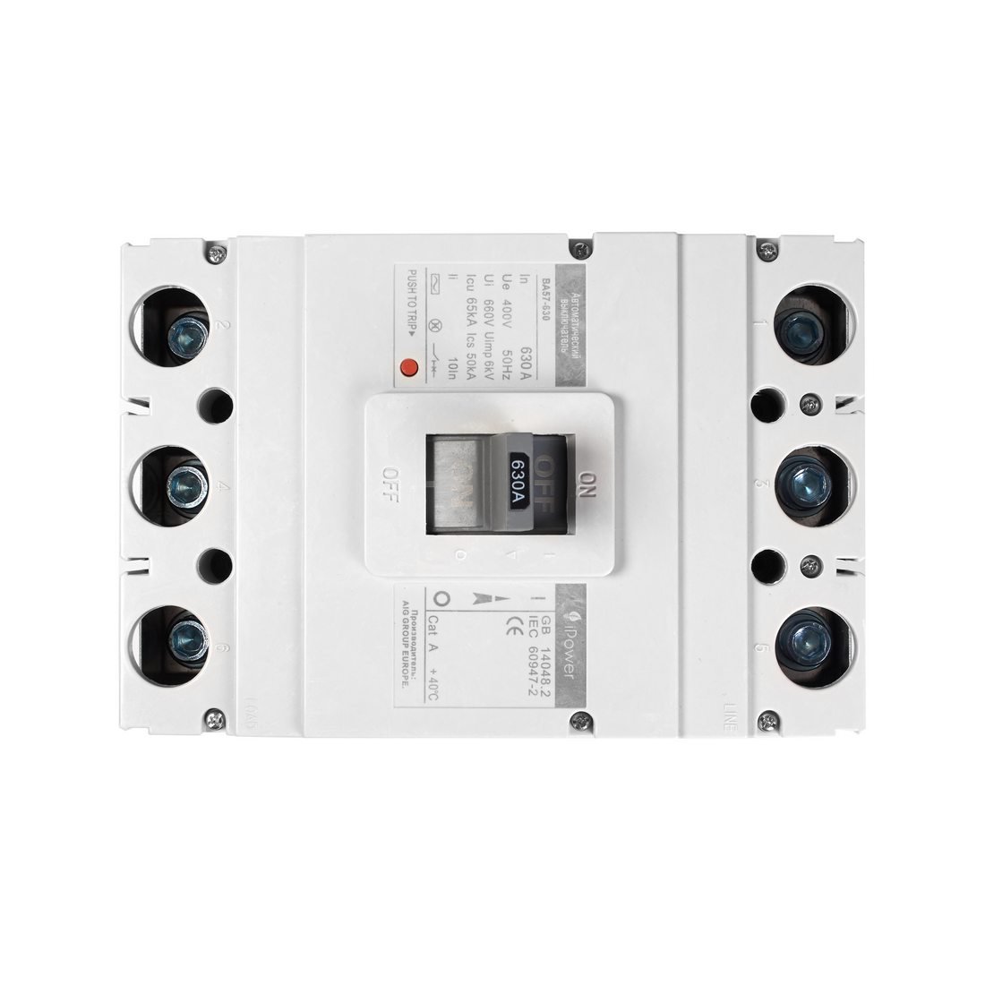 Автоматический выключатель iPower ВА57-630 3P 630A купить,NaN