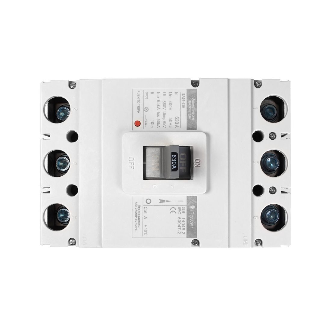 Автоматический выключатель iPower ВА57-630 3P 630A купить,NaN