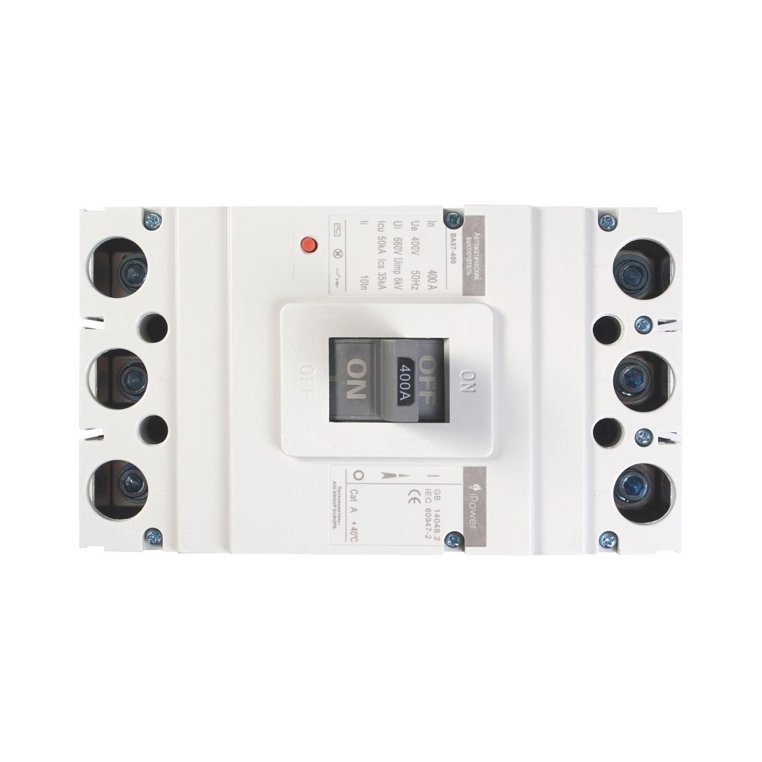 Автоматический выключатель iPower ВА57-400 3P 400A