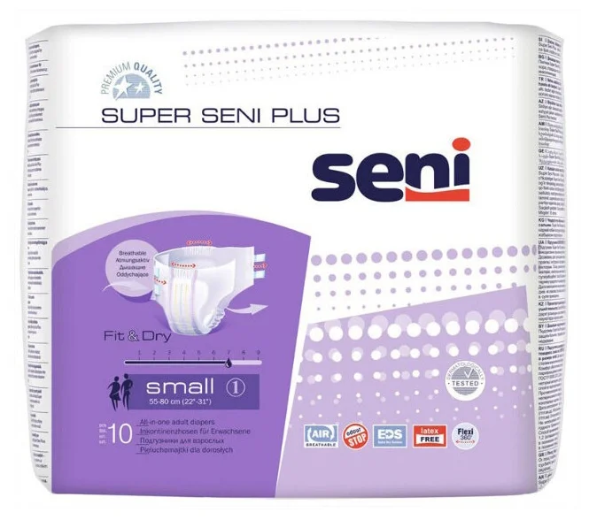 Подгузники Seni Super Smal  55-80 см 10 шт  