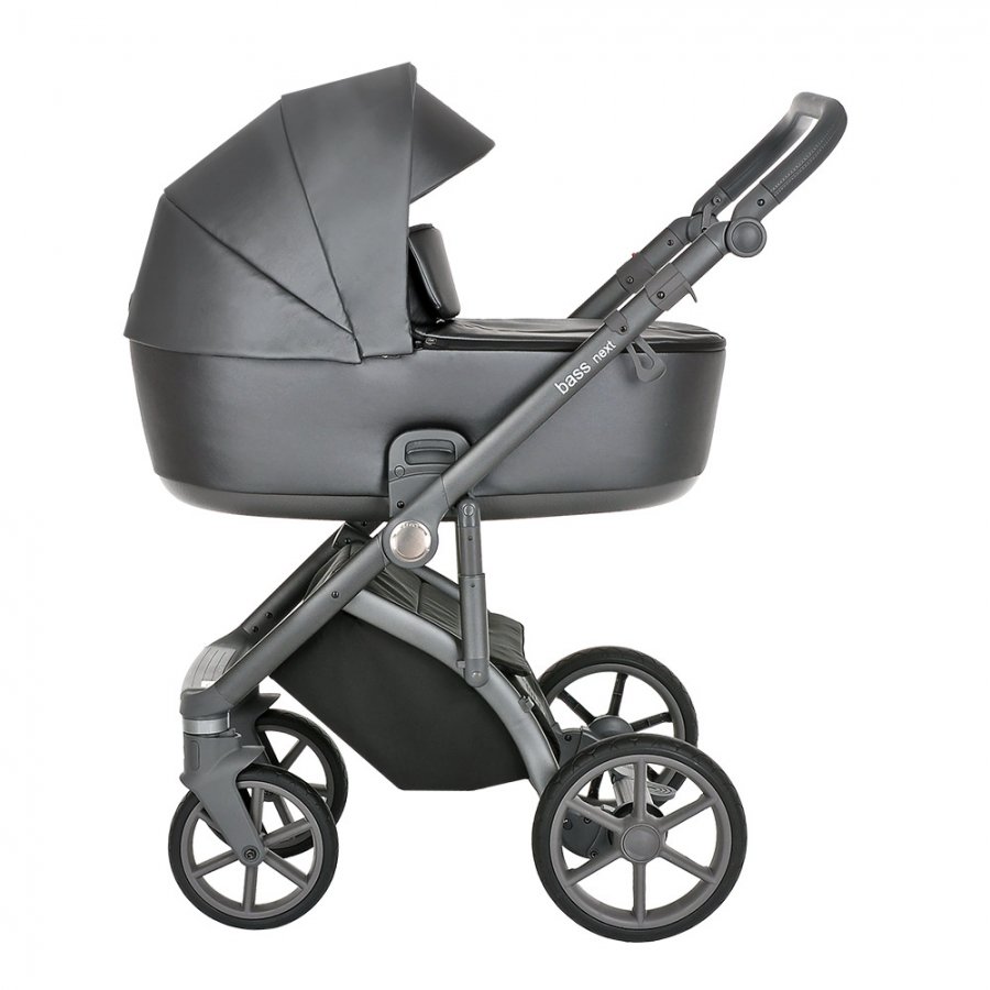 Коляска 2в1 Roan Bass Next Кожа Graphite Pearl/Grey купить,NaN