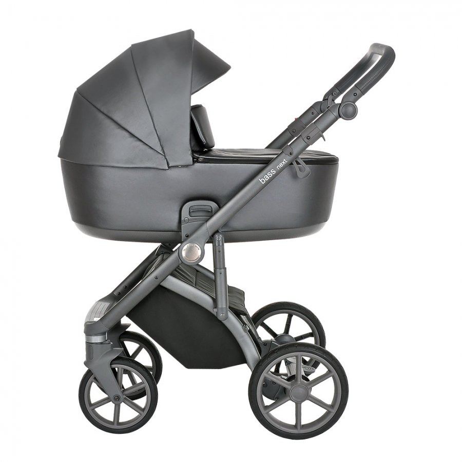 Коляска 2в1 Roan Bass Next Кожа Graphite Pearl/Grey купить,NaN