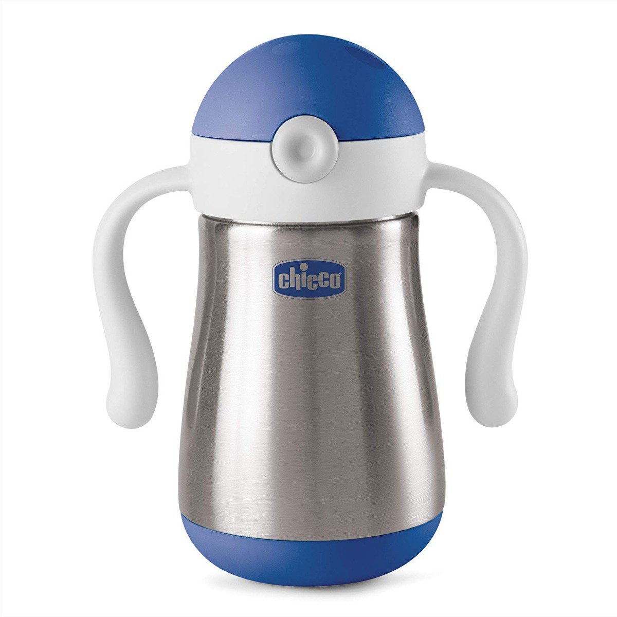 Термос-поильник Chicco Inox Cup с трубочкой и ручками 18м+ 237мл голубой купить,NaN