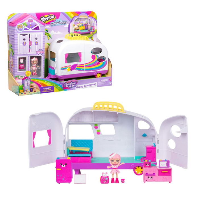 Игровой набор Moose Shopkins Happy Places Rainbow Beach Happy Campervan купить,NaN