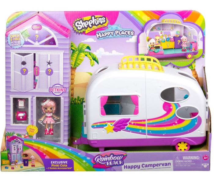 Игровой набор Moose Shopkins Happy Places Rainbow Beach Happy Campervan купить,NaN