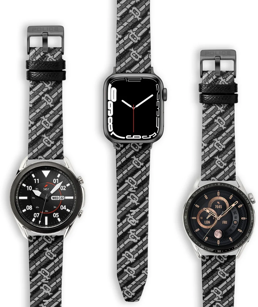 Ремешок для часов Police PEOUL0000409 натуральная кожа серый