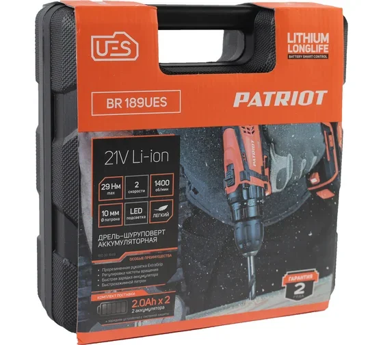 Дрель-шуруповерт Patriot BR 189UES 180301549 купить,NaN