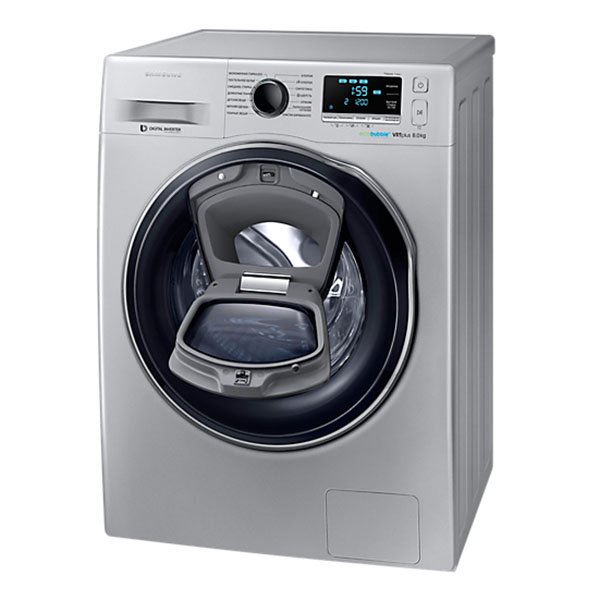Стиральная машина Samsung WW80K6210RS/LP серебристая купить,NaN