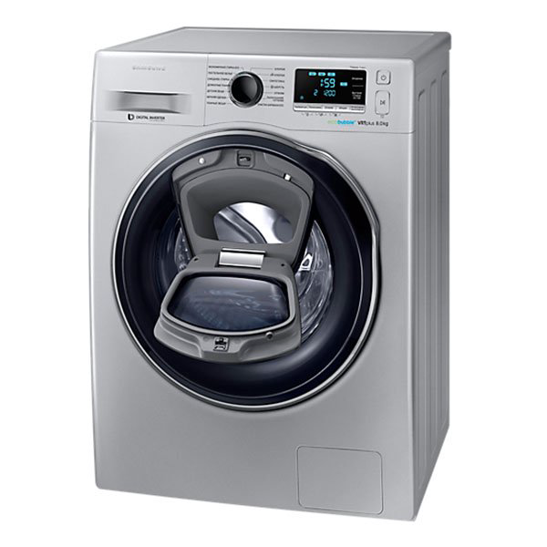 Стиральная машина Samsung WW80K6210RS/LP серебристая купить,NaN