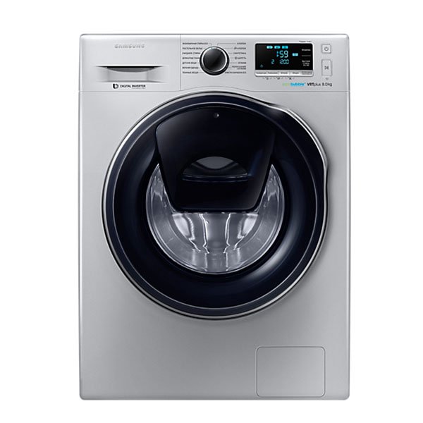 Стиральная машина Samsung WW80K6210RS/LP серебристая купить,NaN